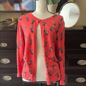 Ann Taylor Factory Coral Cardigan